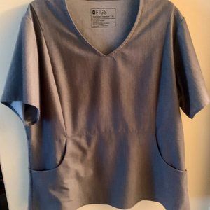 FIGS® Womens: XL Aburi – V-Neck Scrub Top in Graphite